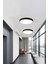 Siyah Yuvarlak LED Tavan Armatürü, 18W, Sarı Işık, Modern Aydınlatma. 4
