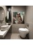 Gri British Kedi Temalı Tekli Kare Kanvas Banyo Tablosu, Şık ve Modern Dekorasyon. 1