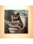 Gri British Kedi Temalı Tekli Kare Kanvas Banyo Tablosu, Şık ve Modern Dekorasyon. 3