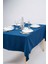 Lacivert Kadife Dokulu Süet Dertsiz Şık Masa Örtüsü 3