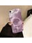 Apple iPhone 16E Uyumlu Kılıf Zebana Glow Taşlı Silikon Kılıf (Kablosuz Şarj) Lila 2