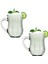 Beyaz Kulplu Ayran Bardağı Çiftli Set, Şık ve Kullanışlı 074OA 1