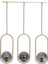 Modern 3'lü Sarı Metal ve Füme Camlı Şık Avize, Zarif Tasarım. 2