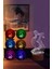 Sevgili Figürlü Renkli Dekoratif LED Masa Lambası, Ahşap Taban, 7 Işık Rengi 2