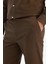 %100 Pamuk Slim Fit Beli Lastikli Keten Görünümlü Cepli Düz Paça Jogger Pantolon D2671AX25AU 4