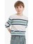 Erkek Çocuk Bisiklet Yaka Çizgili Triko Kazak F3743A825WN 4