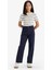 Kız Çocuk Straight Fit Geniş Bol Paça Cepli Pamuklu Okul Pantolonu C9471A825AU 2