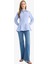 Relax Fit Çizgili Poplin Uzun Kollu Gömlek Tunik F7271AX25AU 2