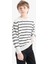 Erkek Çocuk Bisiklet Yaka Çizgili Triko Kazak F0962A825WN 4