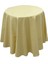 200CM Sarı Yuvarlak Pamuklu Saten Masa Örtüsü, Atlas Kenarlı, Şık ve Şık Tasarım 1
