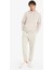 Regular Fit Beli Bağcıklı Cepli Paçası Lastikli Şardonlu Basic Düz Jogger Eşofman Altı E6326AX25AU 2