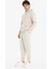 Regular Fit Beli Bağcıklı Cepli Paçası Lastikli Şardonlu Basic Düz Jogger Eşofman Altı E6326AX25AU 3