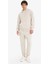 Regular Fit Beli Bağcıklı Cepli Paçası Lastikli Şardonlu Basic Düz Jogger Eşofman Altı E6326AX25AU 4
