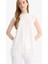 Regular Fit Bisiklet Yaka Dantel Detaylı Kolsuz Tunik F9444AX25HS 3