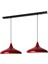Kırmızı Sarkıt Lamba Çift Set, Modern ve Şık Aydınlatma, Oturma ve Mutfak Alanları Için 2
