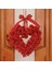 Çiçek Çelengi Sarkan Sevgililer Günü Dekorasyonu 40 cm Giriş Dekorasyonu Için Fiyonklu Güzel Kırmızı Çiçek Çelengi (Yurt Dışından) 5