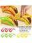 12'li Paket Taco Tepsileri Plastik Burrito Tepsileri Servis Tepsileri Taco Burrito Sosisli Sandviçler Için Parti Malzemeleri Sarı (Yurt Dışından) 2