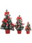 Mini Masaüstü Ağaç Ev Noel Küçük Masaüstü Dekorasyon Parti Süsü Aile, Kırmızı (Yurt Dışından) 2