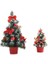 Mini Masaüstü Ağaç Ev Noel Küçük Masaüstü Dekorasyon Parti Süsü Aile, Kırmızı (Yurt Dışından) 4