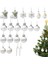 Gümüş Noel Ağacı Süsleri, 20'li Set, Noel Için Atmosferik Yeniden Kullanılabilir Gümüş Süsler, Asılması Kolay (Yurt Dışından) 3