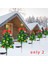 2 Adet Güneş Enerjili Noel Ağacı Işıkları Açık Su Geçirmez Güneş Enerjili Işıklar Noel Ağacı Kazık Işıkları Noel Süslemeleri (Yurt Dışından) 1
