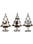 Metal Mumluk Noel Mat Masa Orta Parçası Ren Geyiği Noel Ağacı Noel Baba Akşam Yemeği Çay Işığı Tutucu (Yurt Dışından) 1