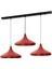 Şık Üçlü Sarkıt Kırmızı Lamba, Oturma ve Yemek Alanları Için Modern Aydınlatma 2