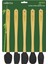 Uzun 26 cm Siyah Bambu Silikon Spatula Seti, 5'li. Dayanıklı ve Şık Mutfak Aleti. 2