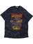 Unisex Summer's Last Stand Tour Yazılı Yıkamalı T-Shirt, Oversize Slipknot Temalı Vintage Tişört 1