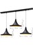 Üçlü Geniş Siyah Sarkıt Lamba, Modern ve Şık Aydınlatma, Oturma ve Mutfak Alanı 5