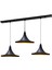 Üçlü Geniş Siyah Sarkıt Lamba, Modern ve Şık Aydınlatma, Oturma ve Mutfak Alanı 6