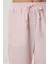 Çizgili Cepli Müslin Pantolon LYY0110 Pembe Kemik 3