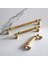 Mobilya Çekmece Dolap Kapak Mutfak Kulbu Kulpları Dolabı Kulpu 128 mm Gold Altın Kulp Metal 5