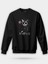 Ceketli Tarz Kedi Baskılı Unisex Regular Sweatshirt 1