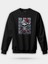 Yılbaşı Şapkalı Kuru Kafa Baskılı Unisex Regular Sweatshirt 1
