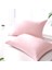 Açık Pembe 50X70 Çift Yastık Kılıfı, %100 Pamuk, Volanlı, Süs Dikişli 3