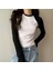 Siyah Raglan Kollu Beyaz Basic Uzun Kollu Crop 2