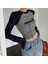 Antrasit Raglan Kollu Racing Arm Uzun Kollu Crop 2