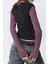 Siyah Raglan Pembe Star Gotik Y2K Uzun Kollu Crop 3