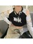 Siyah Raglan Delikli Uzun Kol Detaylı Crop 1