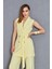 Gold Düğme Kuşaklı Yelek Takım Limon 3