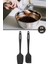 Isıya Dayanıklı, Yapışmaz Silikon Spatula ve Kaşık 2'li Set, Büyük ve Şık Siyah Renk 1