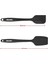 Isıya Dayanıklı, Yapışmaz Silikon Spatula ve Kaşık 2'li Set, Büyük ve Şık Siyah Renk 2