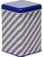 Mor Ekose Çizgili Kare Metal Saklama Kabı 11X11 cm 2