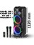Kamp – Parti – Karaoke Için Dev Speaker | 3000W LED Işıklı Bluetooth Hoparlör | 2 Mikrofonlu 2