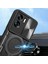 Honor 90 Lite 5g Kılıfı Kayar Kamera Kapağı Döndürülebilir Ayaklı Tpu+Pc Telefon Kabuğu-Siyah (Yurt Dışından) 5