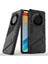 Honor X50/X9B 5g/magic6 Lite 5g Pc+Tpu Darbeye Dayanıklı Telefon Kılıfı Gizli Destek Arka Kapağı-Siyah (Yurt Dışından) 5