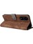 Honor X5 Plus/play 40C 5g Kılıf Kitap Stili Rfıd Engelleme Cüzdan Telefon Kılıfı Kayışlı-Kahverengi (Yurt Dışından) 4
