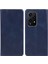 Honor 200 Lite Telefon Kılıfı Dana Dokulu Deri Cüzdan Kapağı Manyetik Kapatma-Mavi (Yurt Dışından) 1