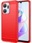 Honor X7A 5g Yumuşak Tpu Telefon Kılıfı Fırçalanmış Karbon Fiber Doku Koruyucu Telefon Kılıfı-Kırmızı (Yurt Dışından) 1